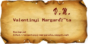 Valentinyi Margaréta névjegykártya